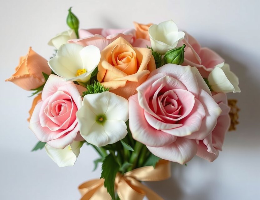 Bespoke floral arrangement with emerald greens and gold accents for weddings in Baku