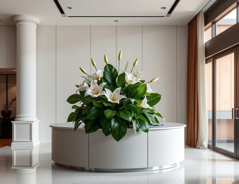 Bespoke corporate floral installation by PetalLux Atelier