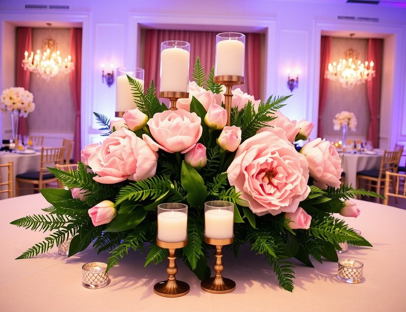Dramatic centerpiece installation for gala events