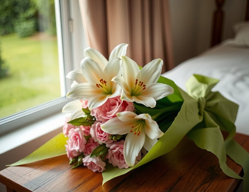 Personalized gift bouquet with seasonal blooms
