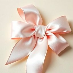 Blush ribbon accent